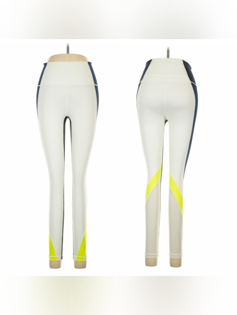 Wilson White Women's M Training Active Fitted Leggings Mesh Details Slimming